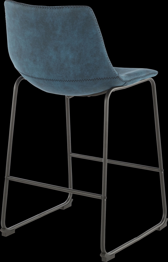 Darnell Blue Counter Height Stool, Set of 2 - Thumbnail - Image 2