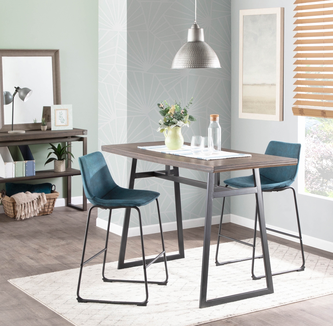 Darnell Blue Counter Height Stool, Set of 2 - Thumbnail - Image 4