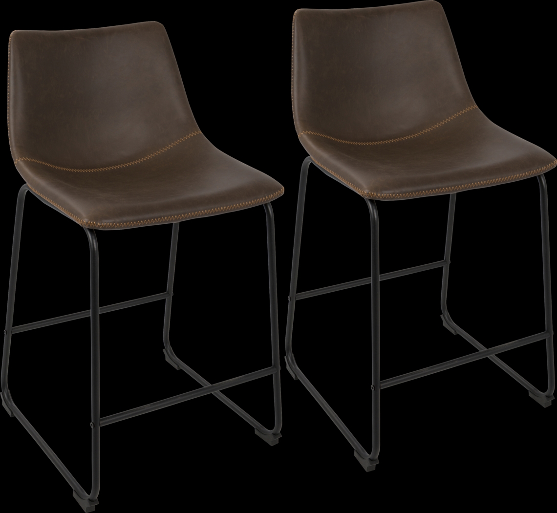 Darnell Espresso Counter Height Stool (Set of 2) - Thumbnail - Image 1