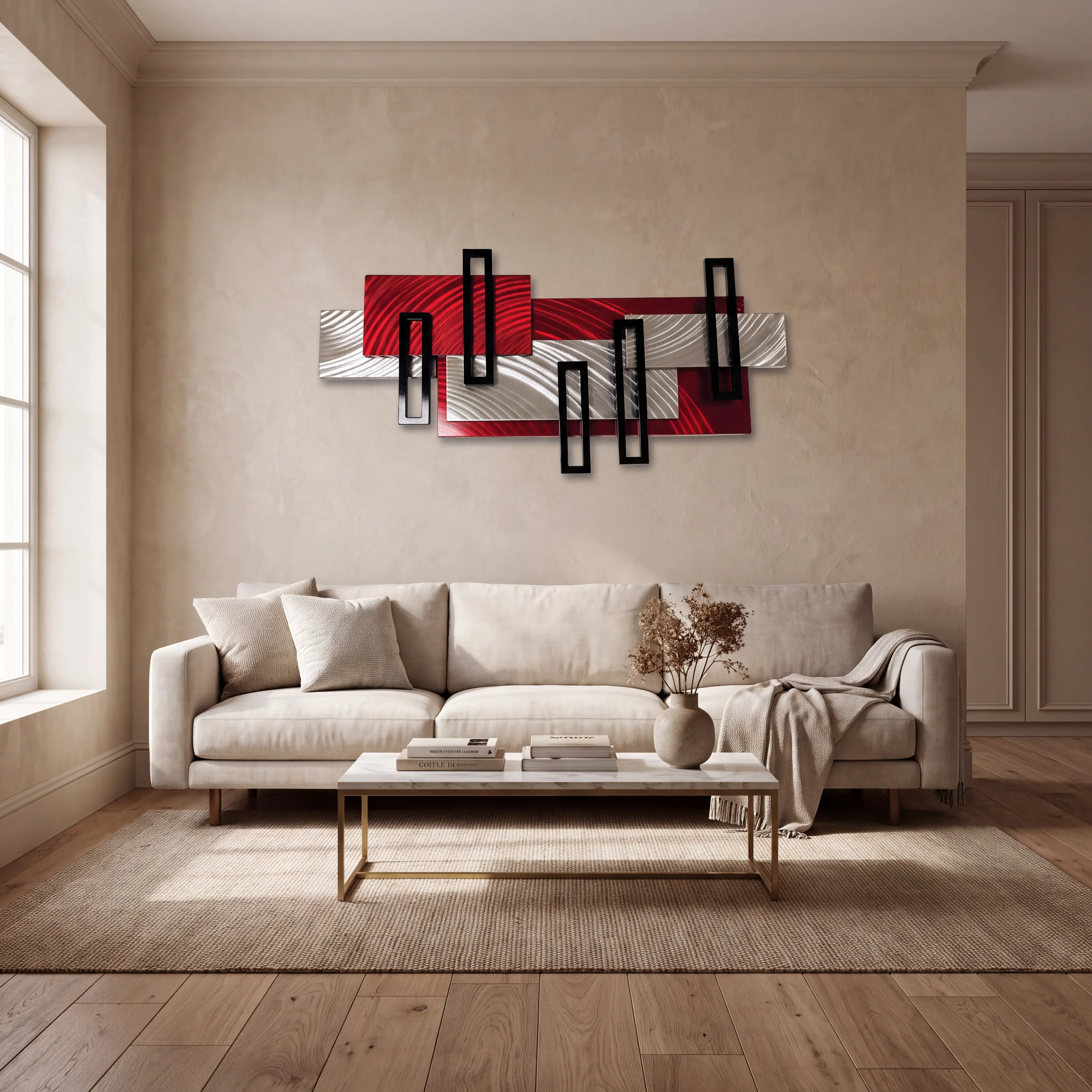 Darrellyn Red Indoor/Outdoor Wall Art - Thumbnail - Image 2