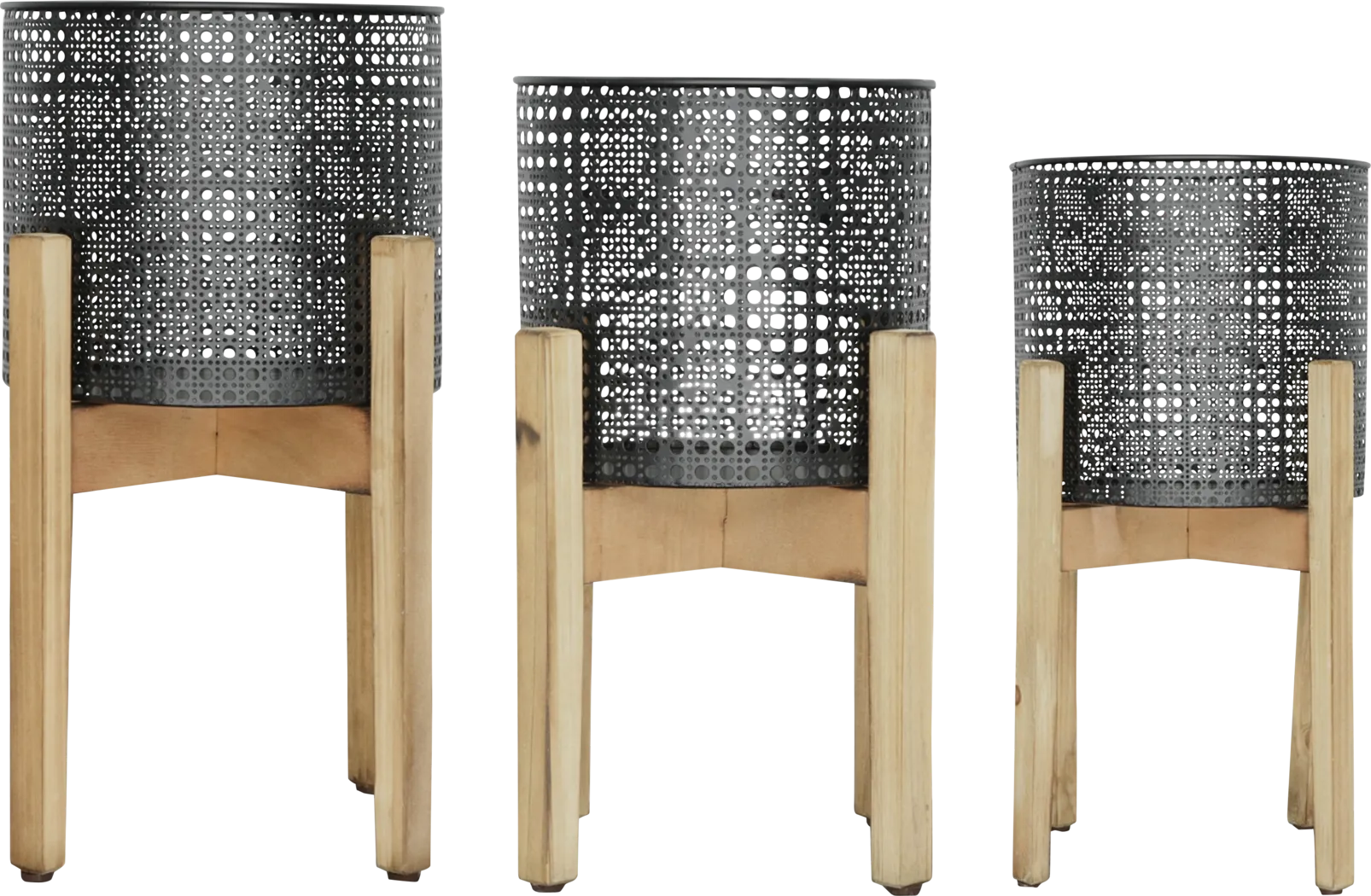 Darrlington Black Planter, Set of 3 - Thumbnail - Image 1