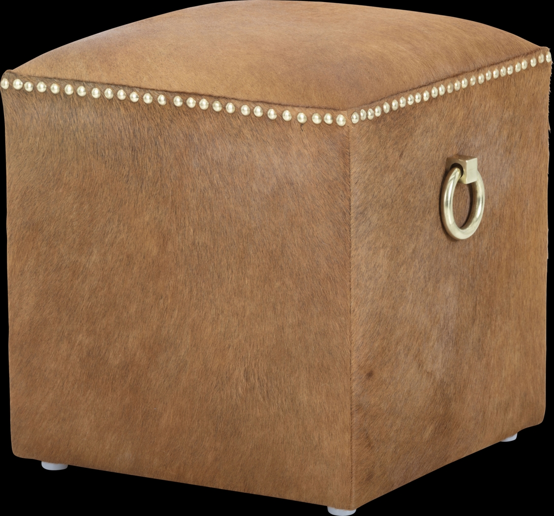 Darshan Orange Ottoman - Thumbnail - Image 1