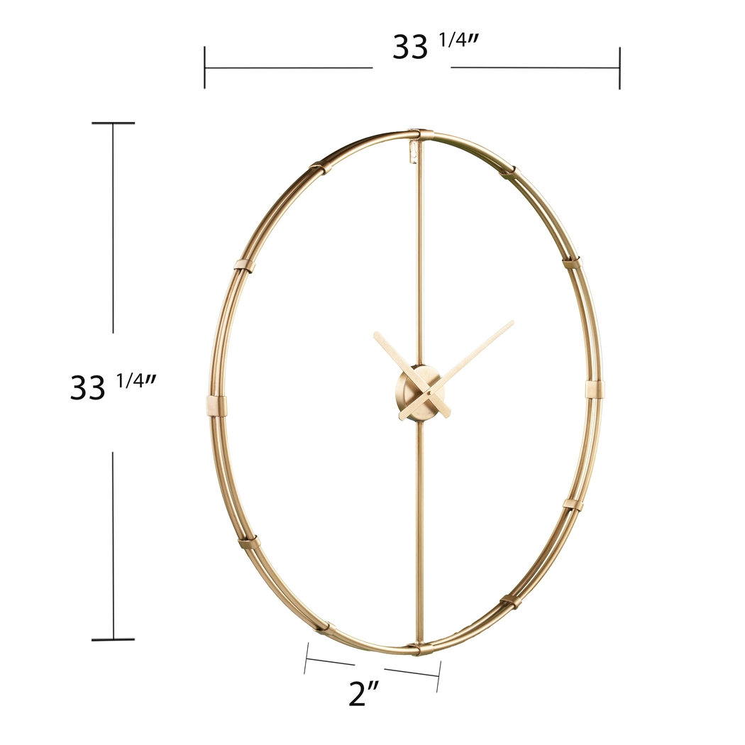 Dartcrest Gold Wall Clock - Thumbnail - Image 7