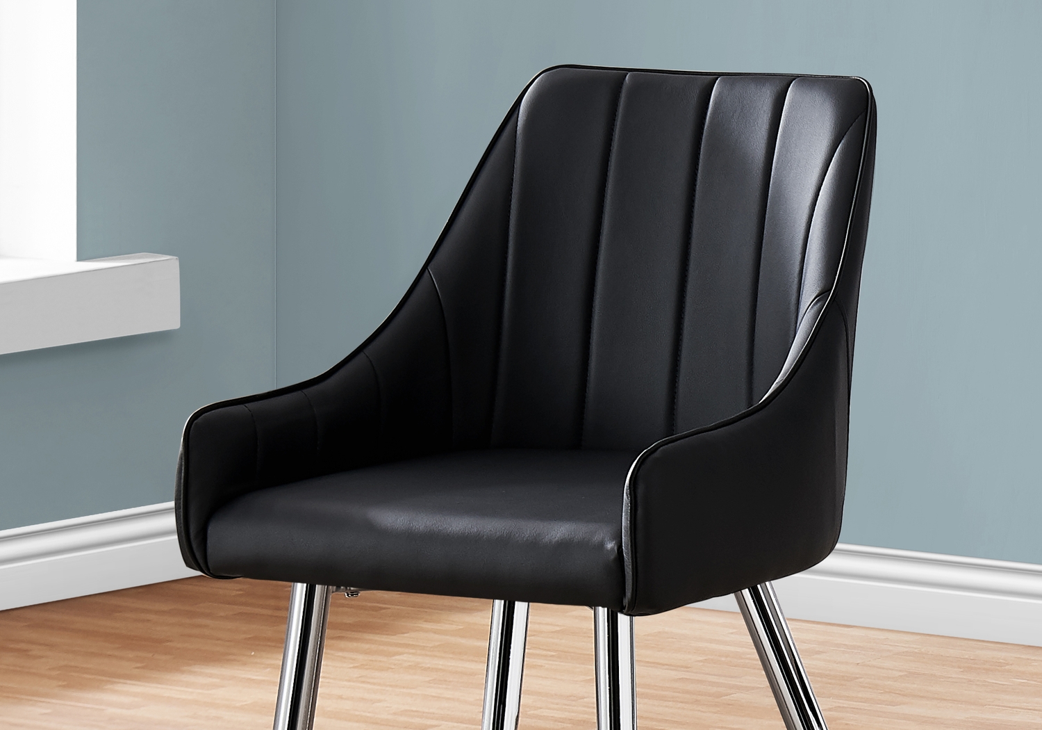 Dashby Black Chrome Arm Chair - Thumbnail - Image 3