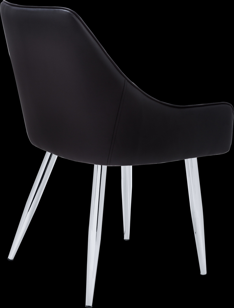 Dashby Black Chrome Arm Chair - Thumbnail - Image 7