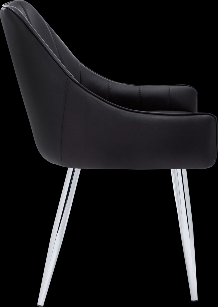 Dashby Black Chrome Arm Chair - Thumbnail - Image 8