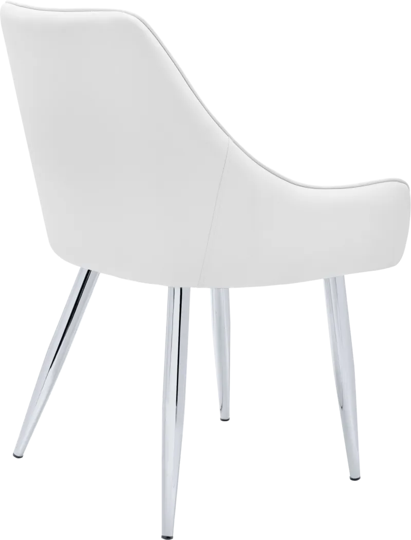 Dashby White Arm Chair - Thumbnail - Image 7