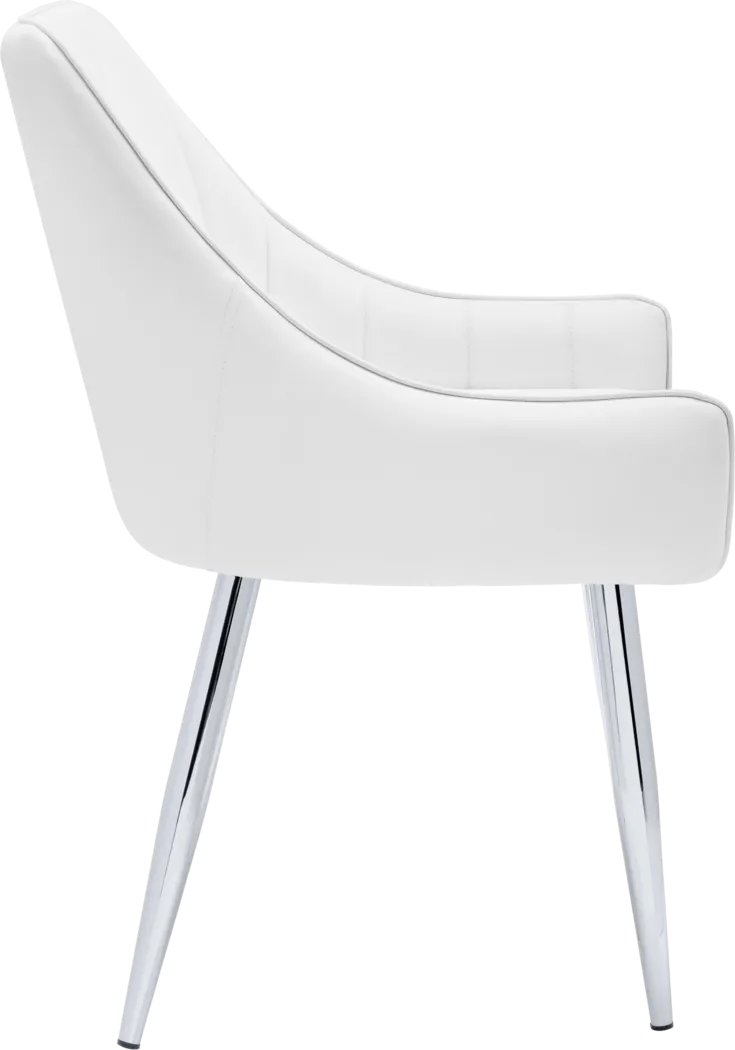 Dashby White Arm Chair - Thumbnail - Image 8
