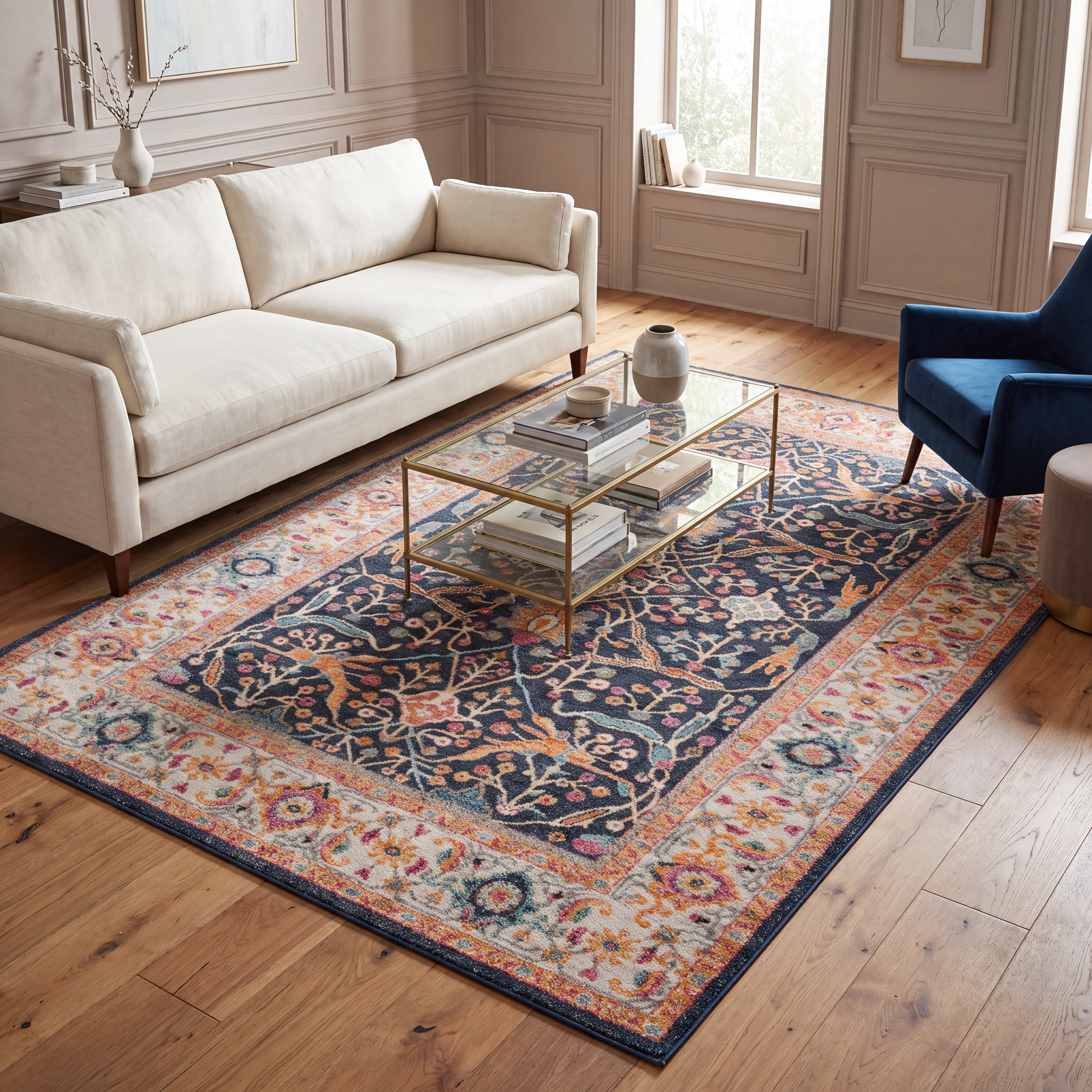 Dasher Lane Navy 3' x 5' Rug - Thumbnail - Image 2