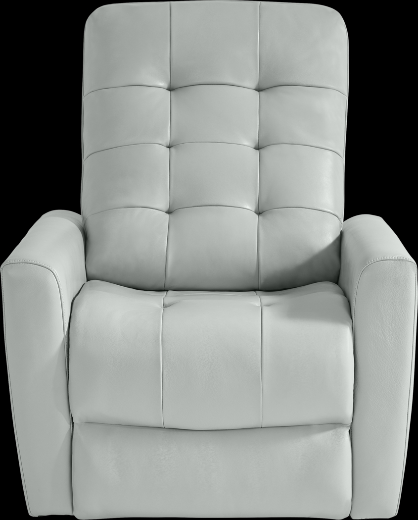 Dashwood Aqua Leather Dual Power Recliner - Thumbnail - Image 3