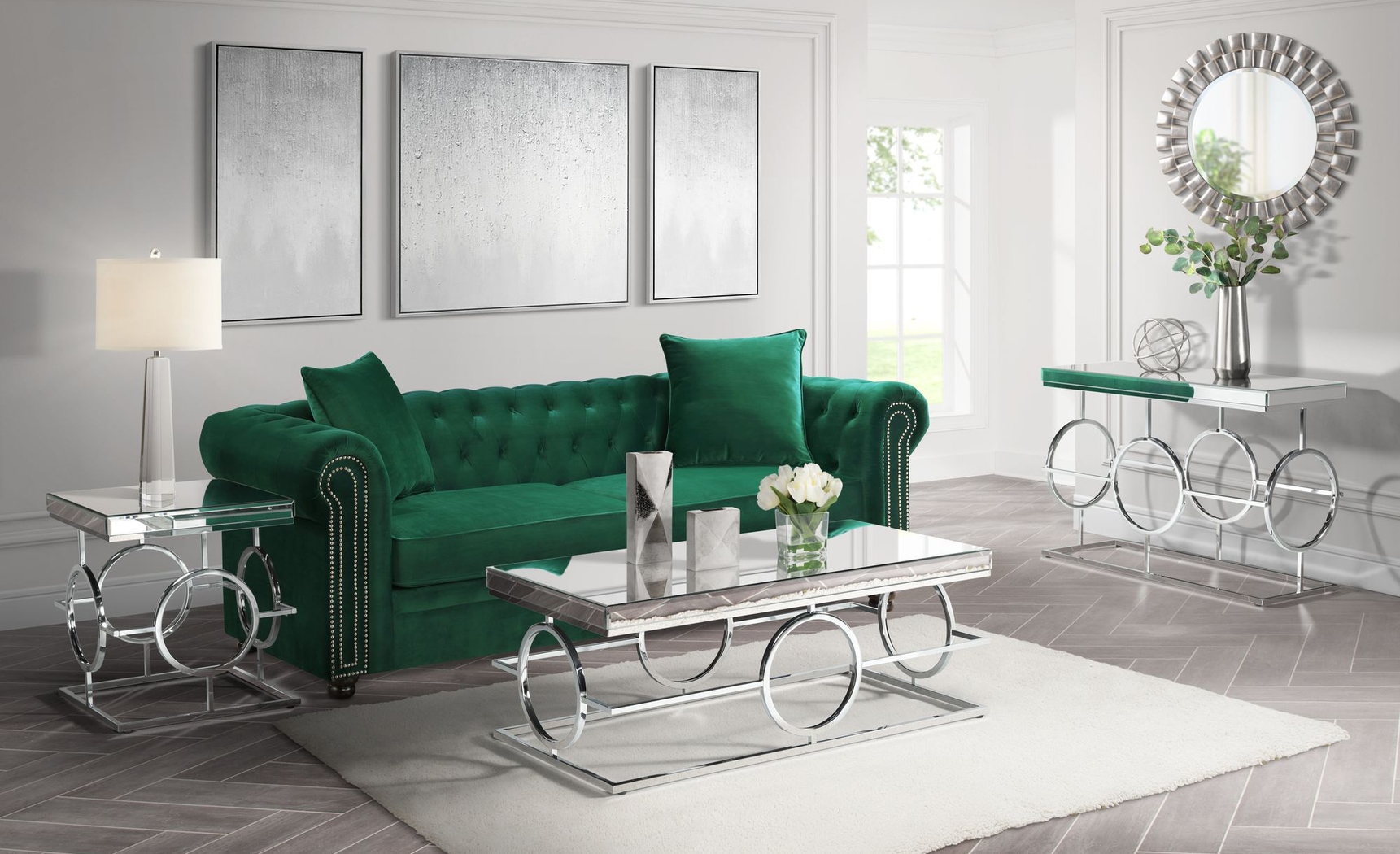 Dassow Chrome Cocktail Table - Thumbnail - Image 2