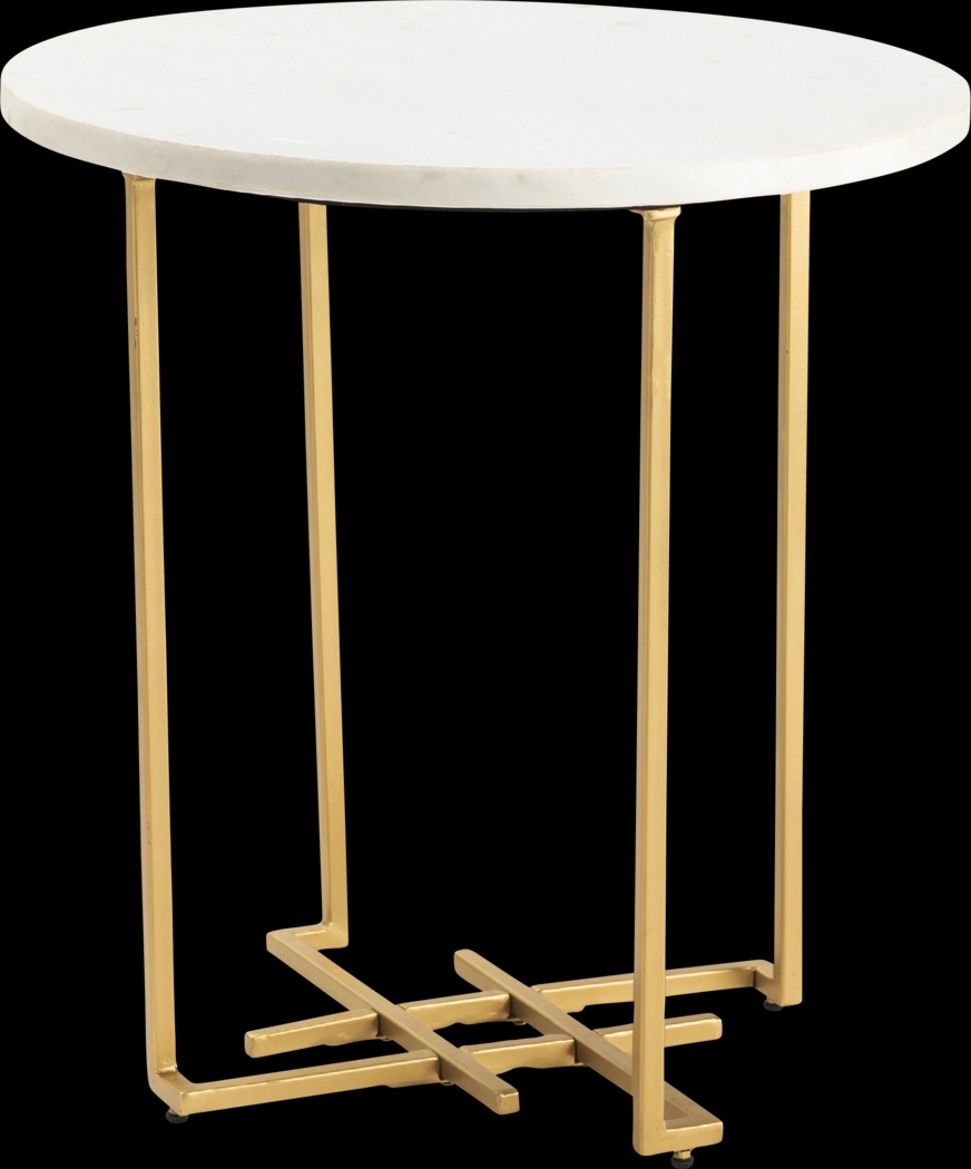 Dattel White End Table - Thumbnail - Image 1