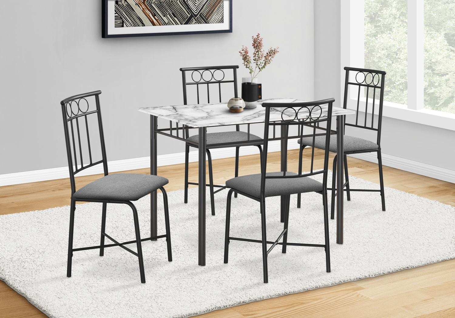 Daveitta Gray Dining Table Set - Thumbnail - Image 2