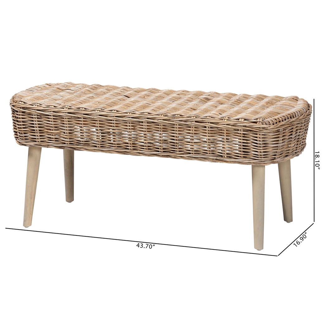 Davelin Gray Dining Bench - Thumbnail - Image 9