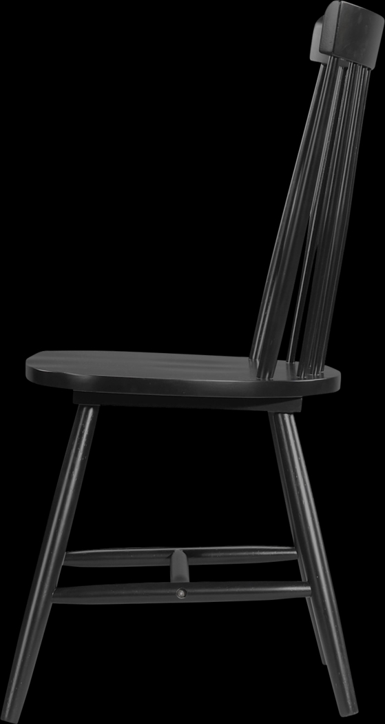 Davenshire Black Side Chair - Thumbnail - Image 4