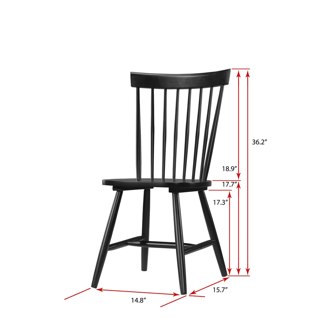 Davenshire Black Side Chair - Thumbnail - Image 6