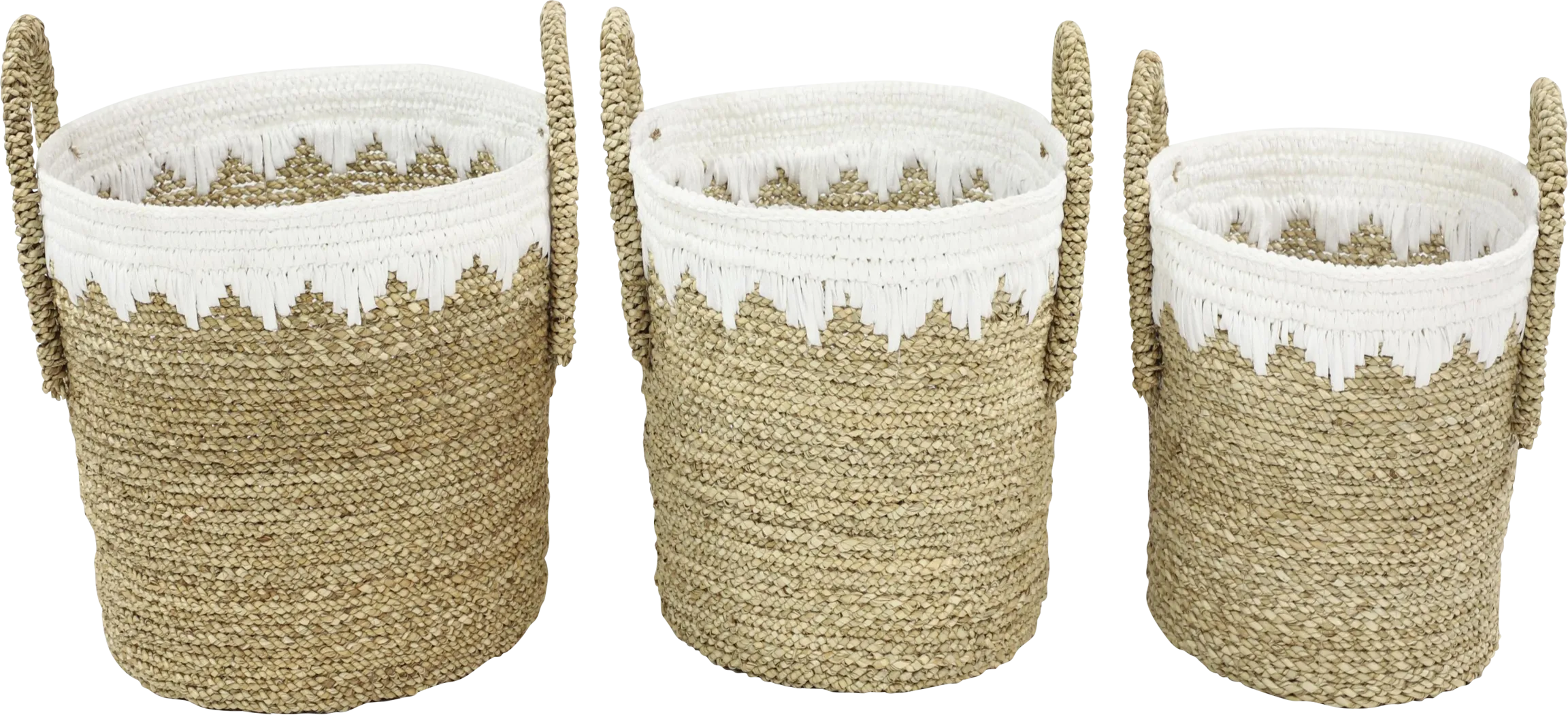 Daviad Brown Storage Basket, Set of 3 - Thumbnail - Image 7