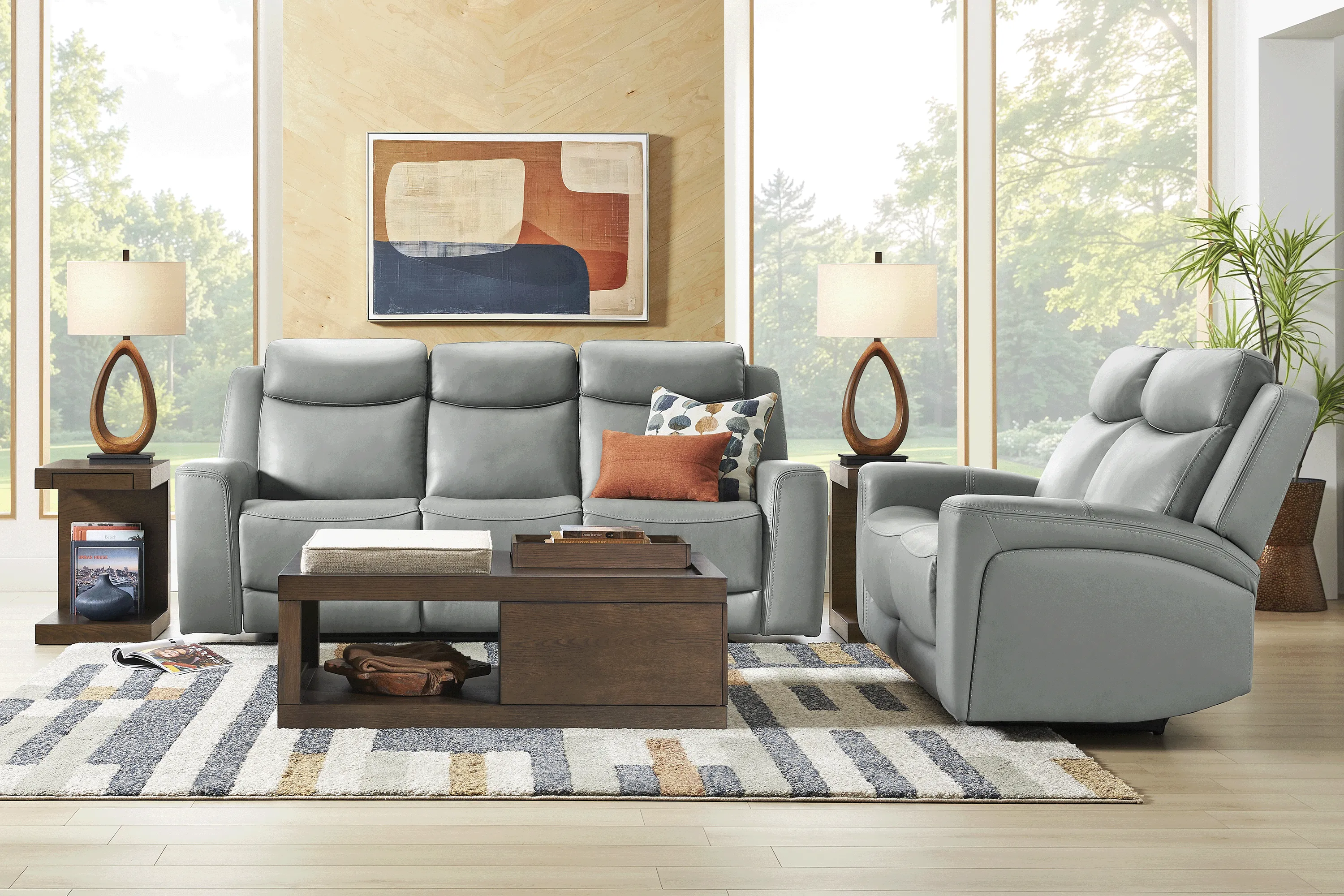 Davidson Arctic Leather Dual Power Reclining Sofa - Thumbnail - Image 2