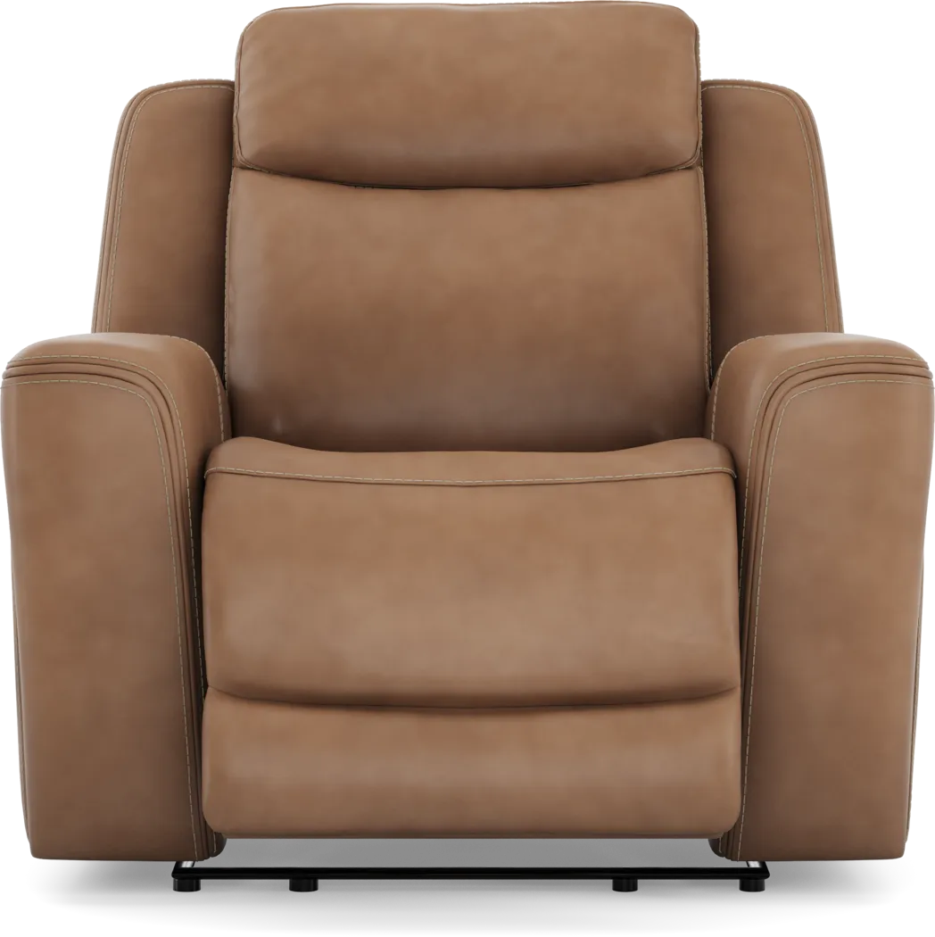Davidson Caramel Leather 8 Pc Dual Power Reclining Living Room - Thumbnail - Image 20