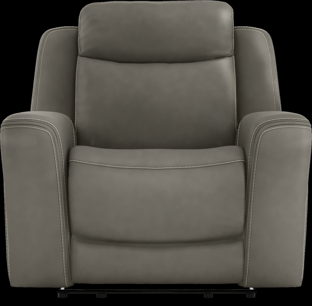 Davidson Dark Gray Leather 8 Pc Living Room with Dual Power Reclining Sofa - Thumbnail - Image 11