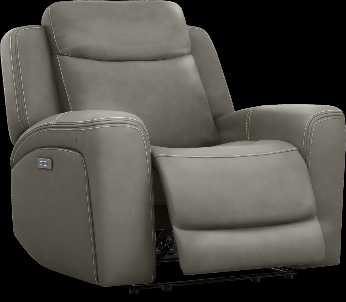 Davidson Dark Gray Leather 8 Pc Living Room with Dual Power Reclining Sofa - Thumbnail - Image 10