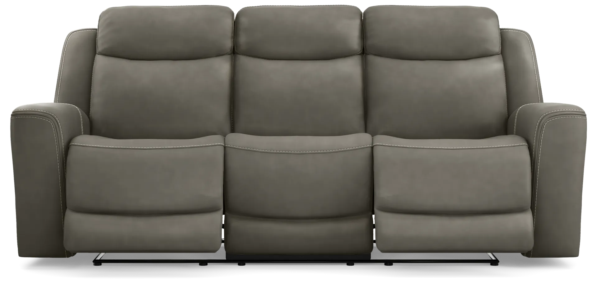 dark gray dual power reclining sofa