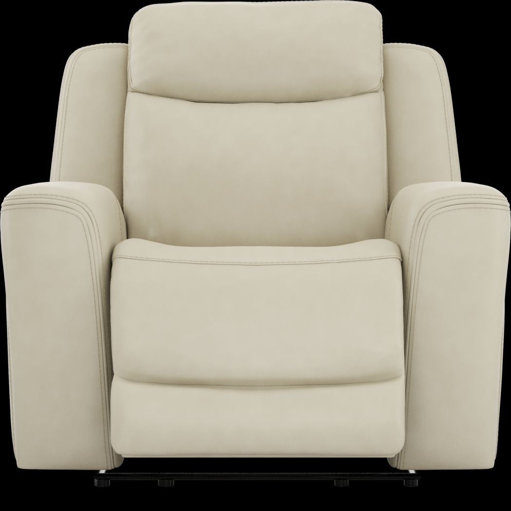 Davidson Platinum Leather Dual Power Recliner - Thumbnail - Image 2