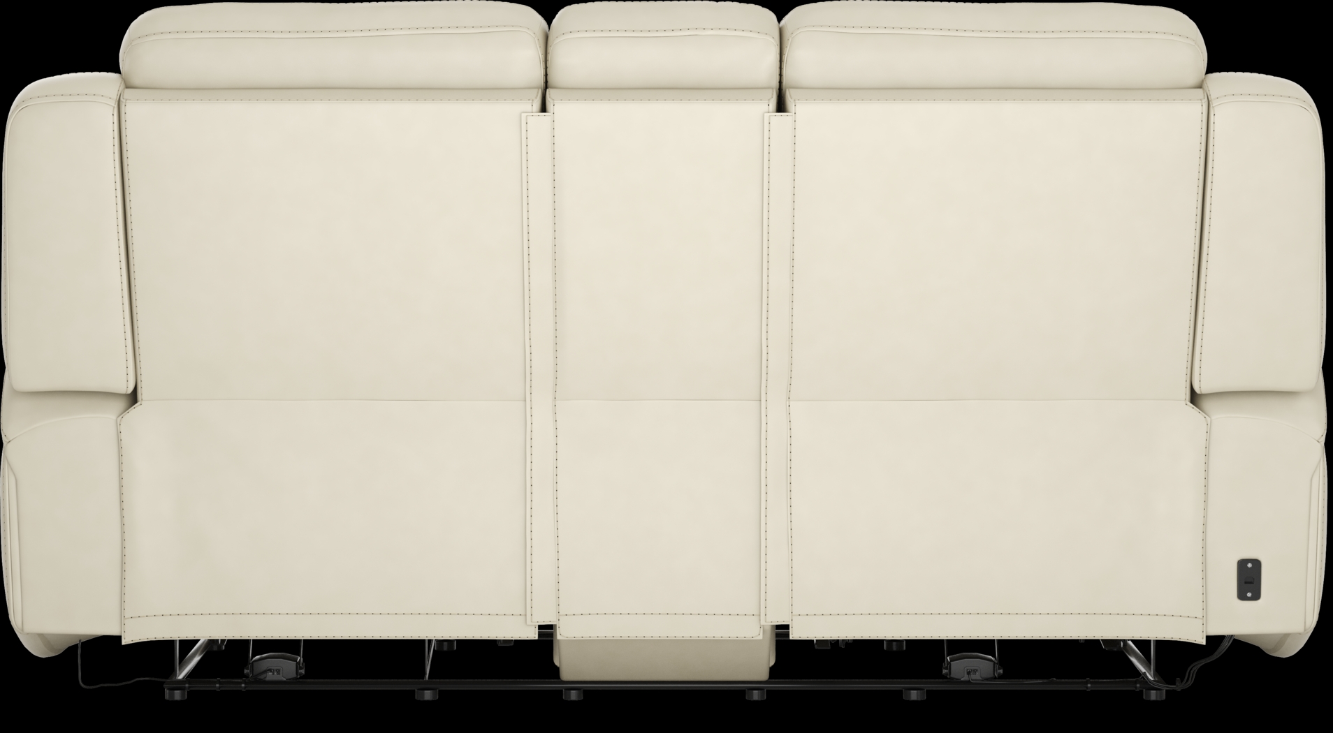 Davidson Platinum Leather Dual Power Reclining Console Loveseat - Thumbnail - Image 3