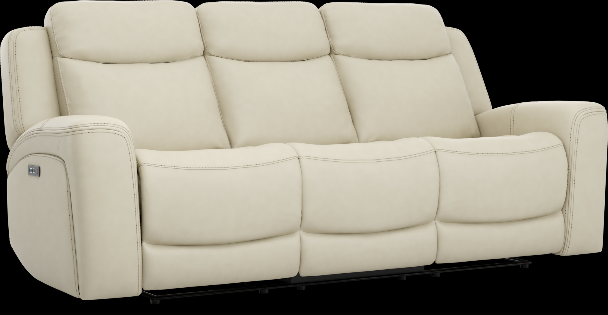 Davidson Platinum Leather 6 Pc Dual Power Reclining Living Room - Thumbnail - Image 7