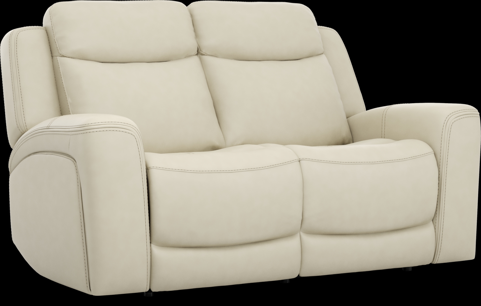 Davidson Platinum Leather Loveseat - Thumbnail - Image 4