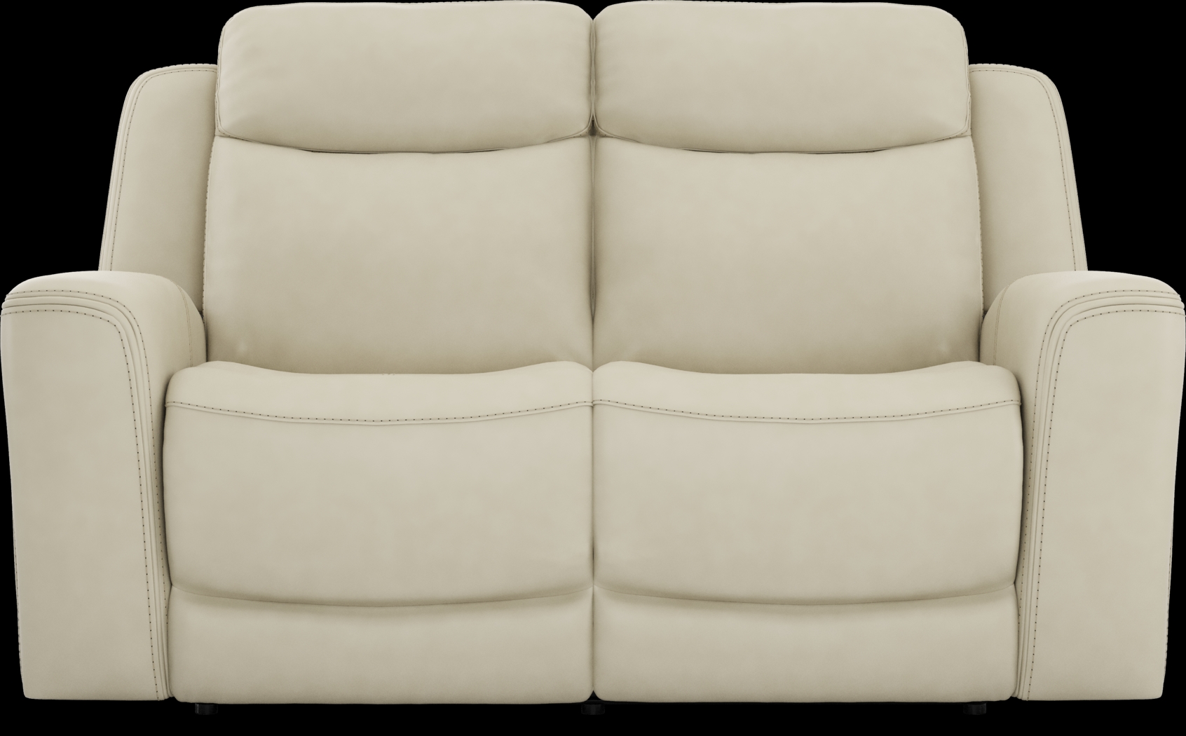 Davidson Platinum Leather Loveseat - Thumbnail - Image 1