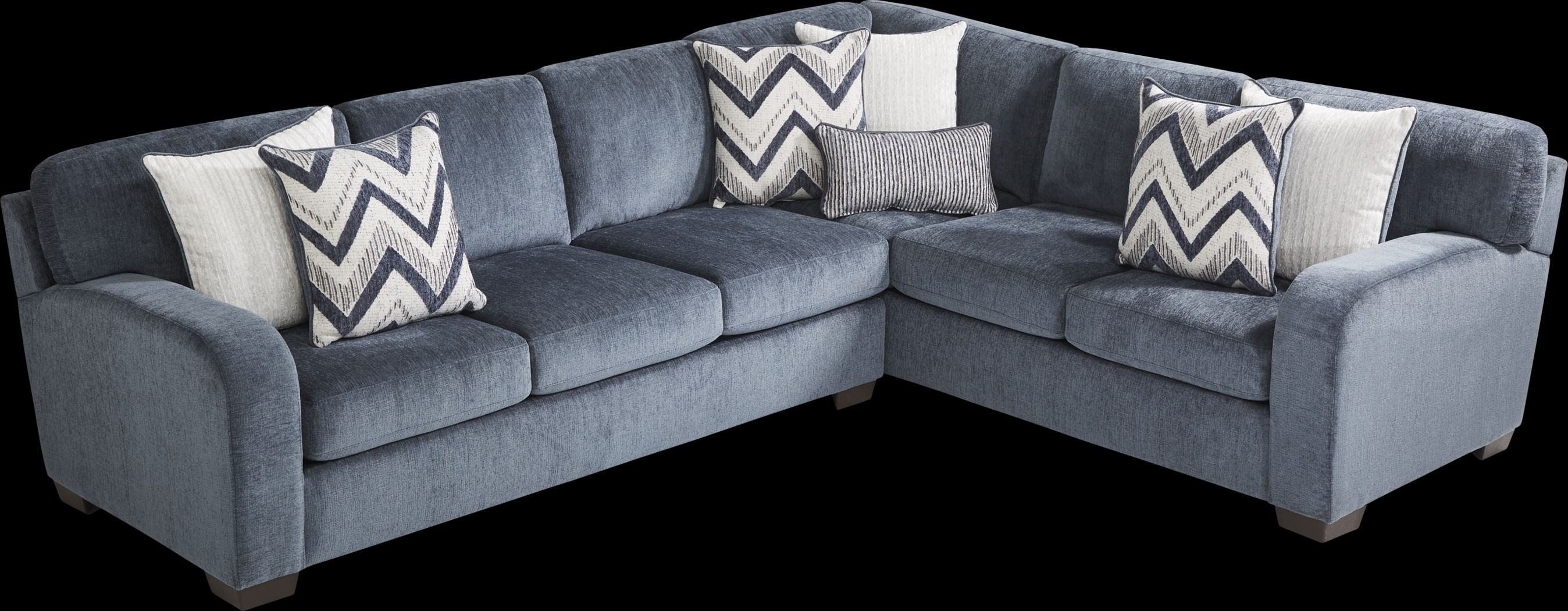 Davilla Blue 5 Pc Sectional Living Room - Thumbnail - Image 3