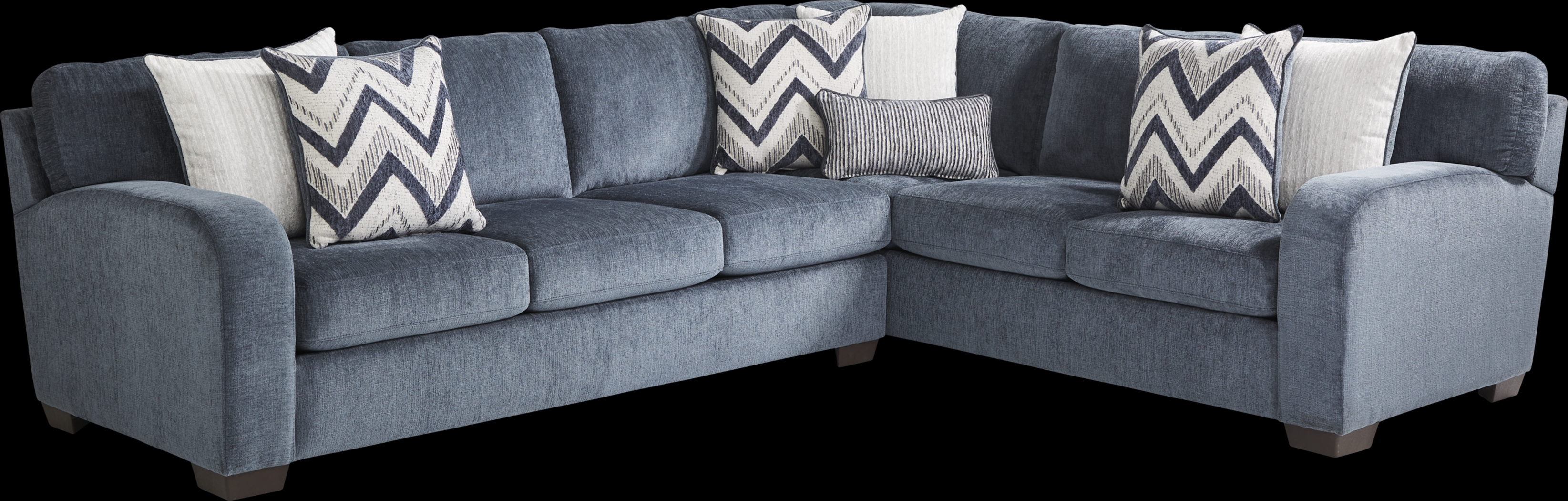 Davilla Blue 5 Pc Sectional Living Room - Thumbnail - Image 2