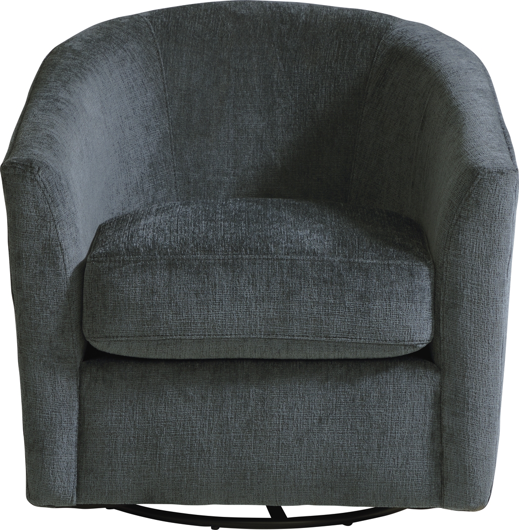 Davilla Blue Swivel Chair - Thumbnail - Image 1