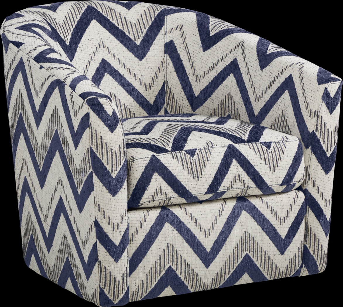 Davilla Gray Accent Swivel Chair - Thumbnail - Image 1