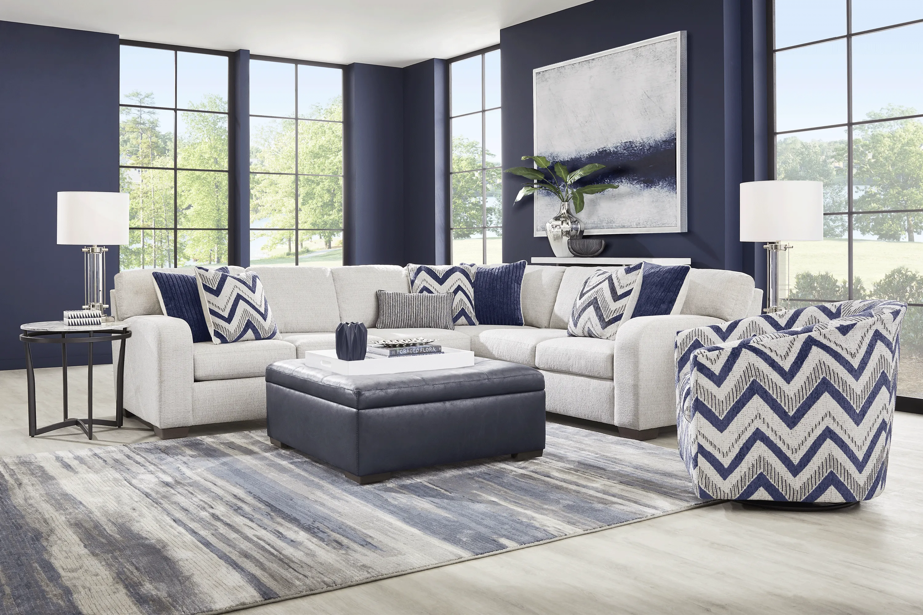 Davilla Platinum 3 Pc Sectional Living Room - Thumbnail - Image 1