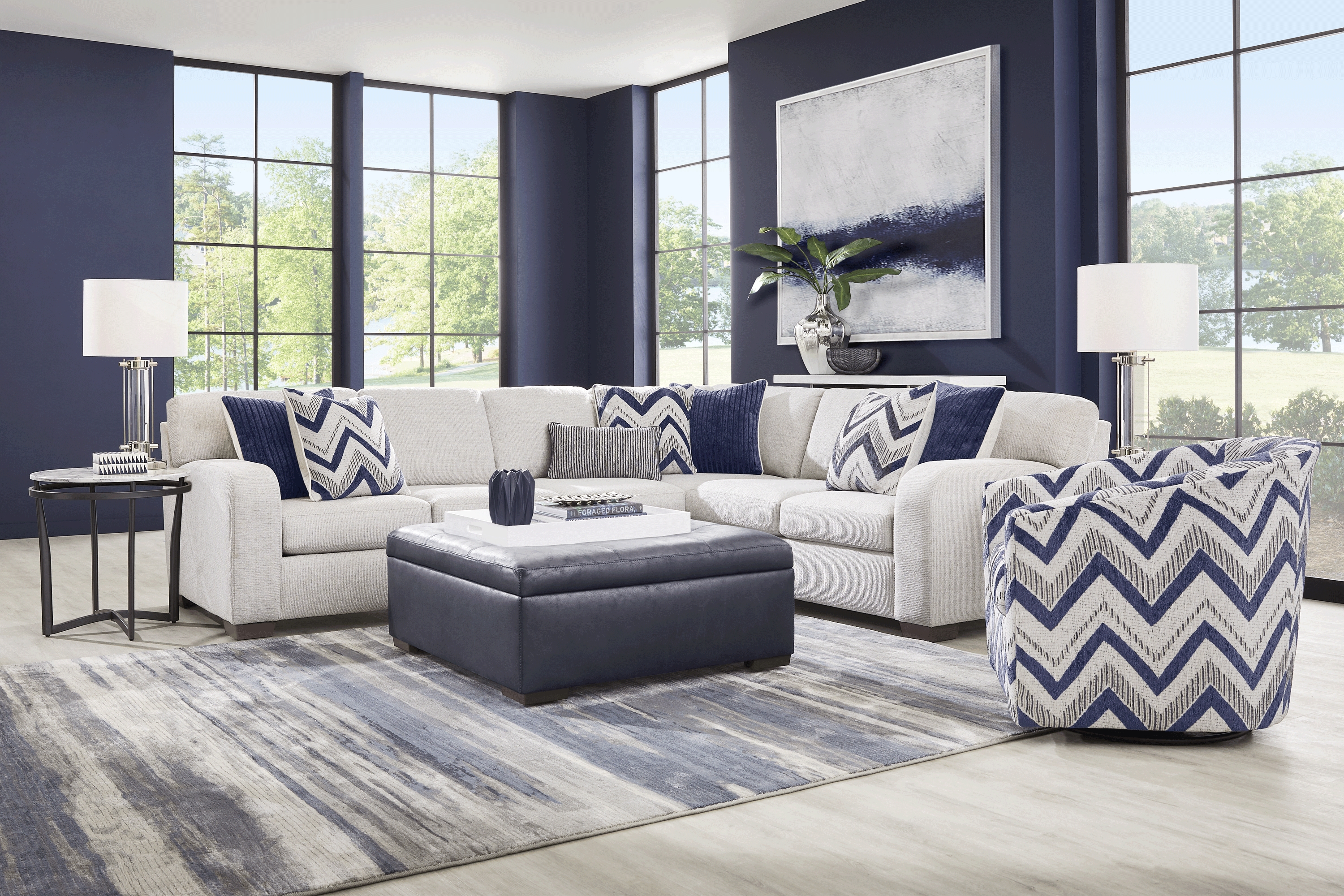 Davilla Platinum 3 Pc Sectional Living Room - Thumbnail - Image 1
