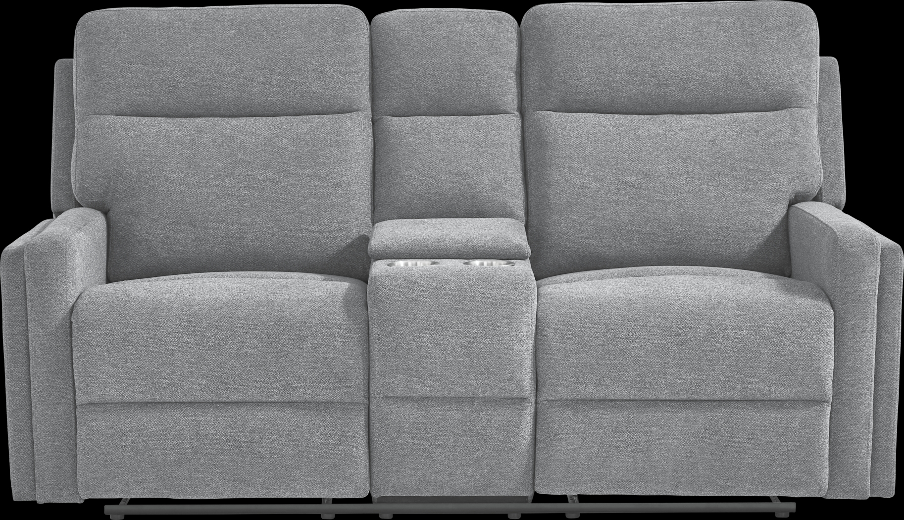 Davis Bay Gray Reclining Loveseat - Thumbnail - Image 1