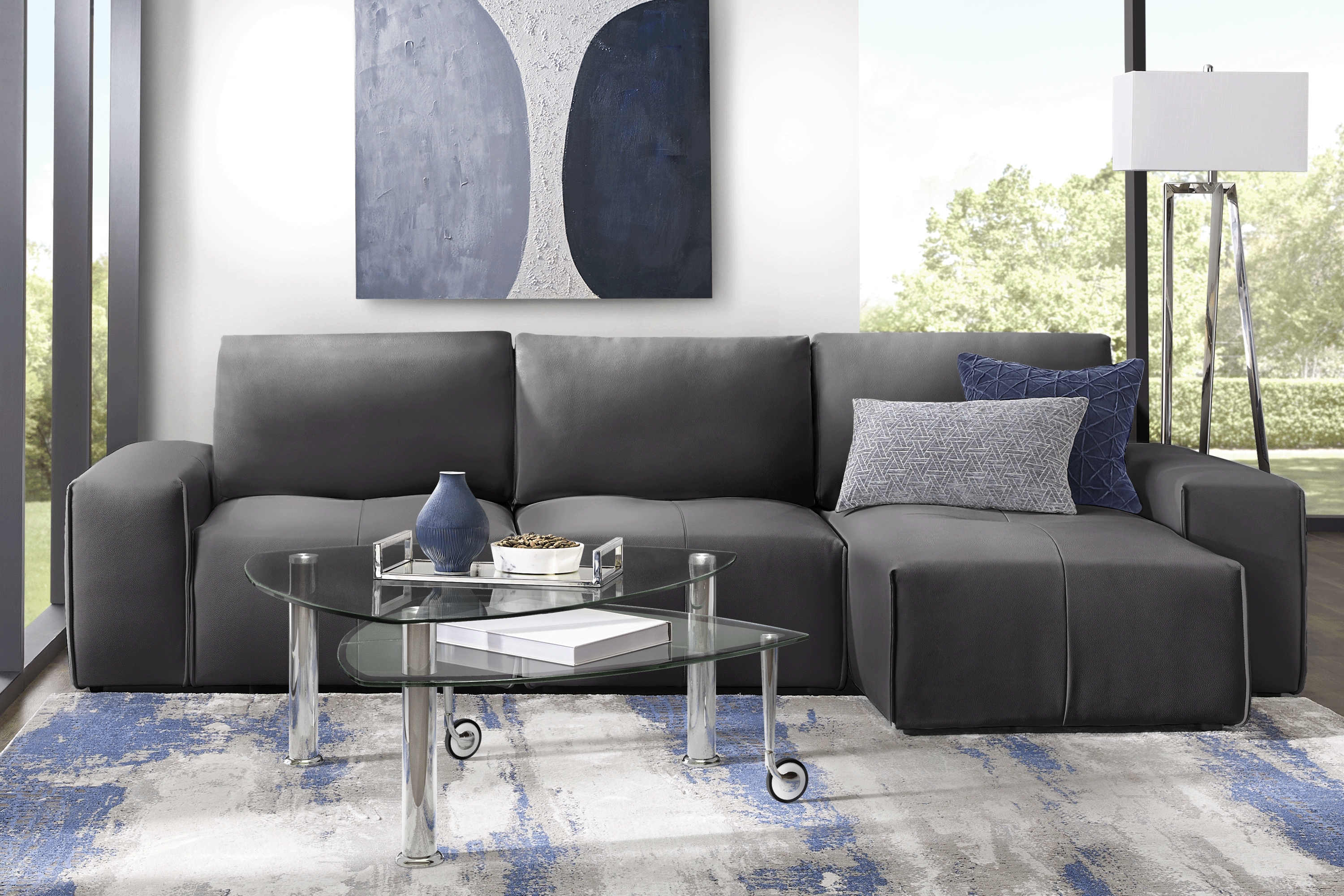 Davis Park Black 3 Pc Sectional - Thumbnail - Image 2