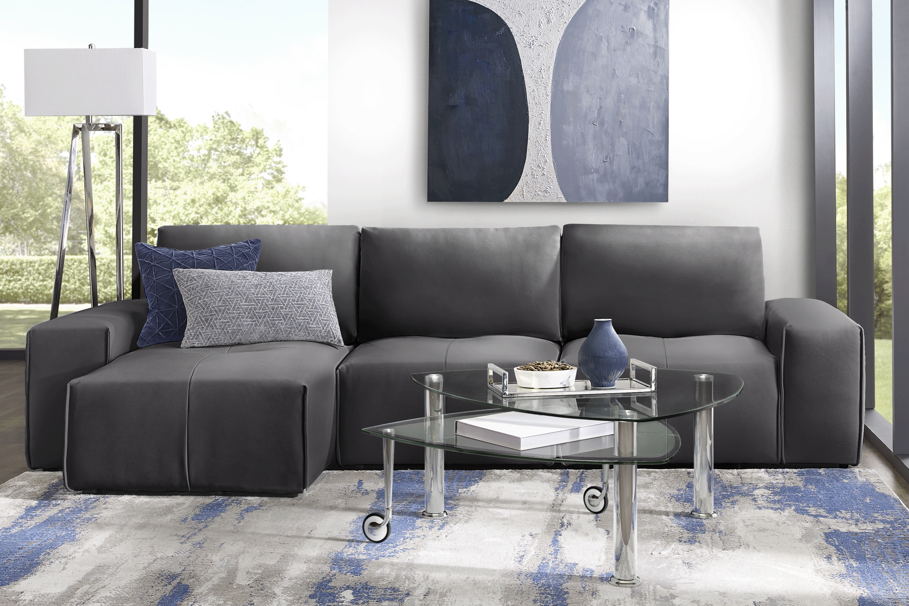 Davis Park Black 3 Pc Sectional - Thumbnail - Image 2