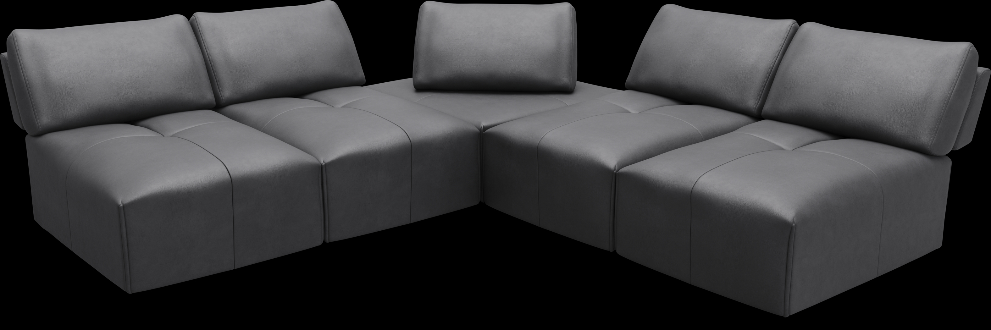 Davis Park Black 5 Pc Sectional - Thumbnail - Image 1
