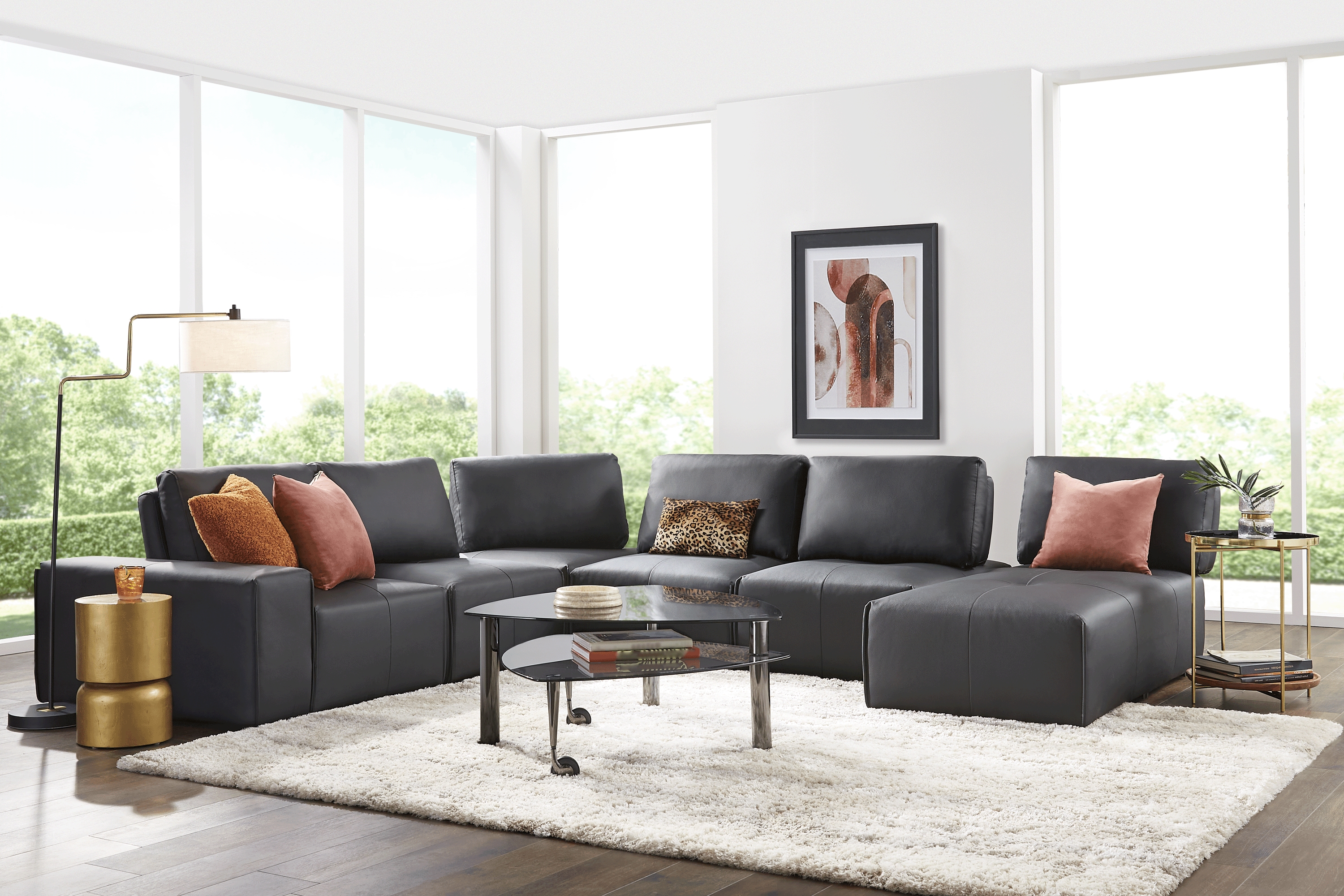 Davis Park Black 6 Pc Sectional - Thumbnail - Image 2