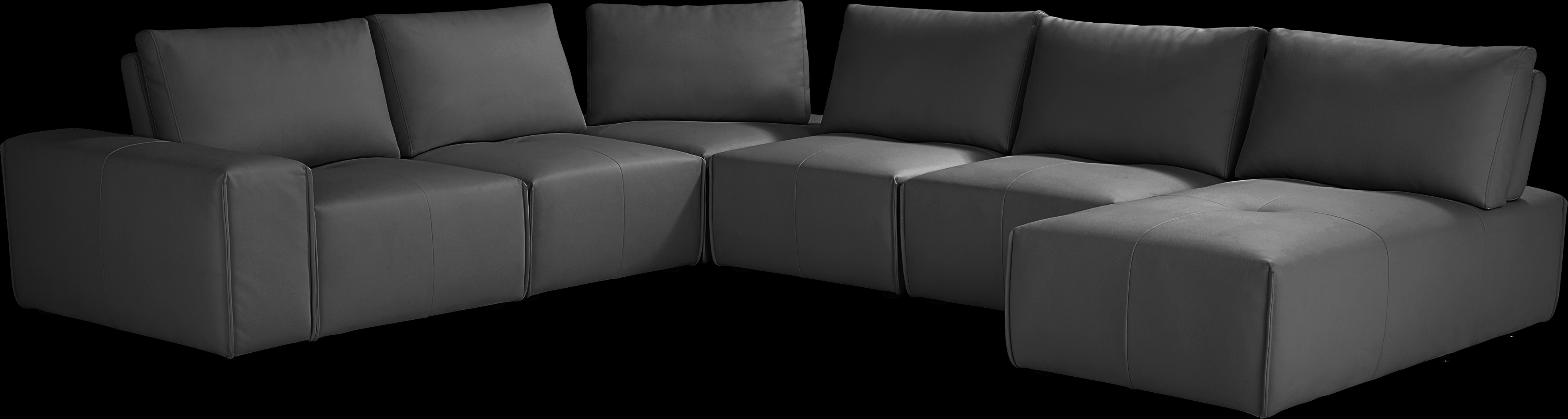 Davis Park Black 6 Pc Sectional - Thumbnail - Image 1