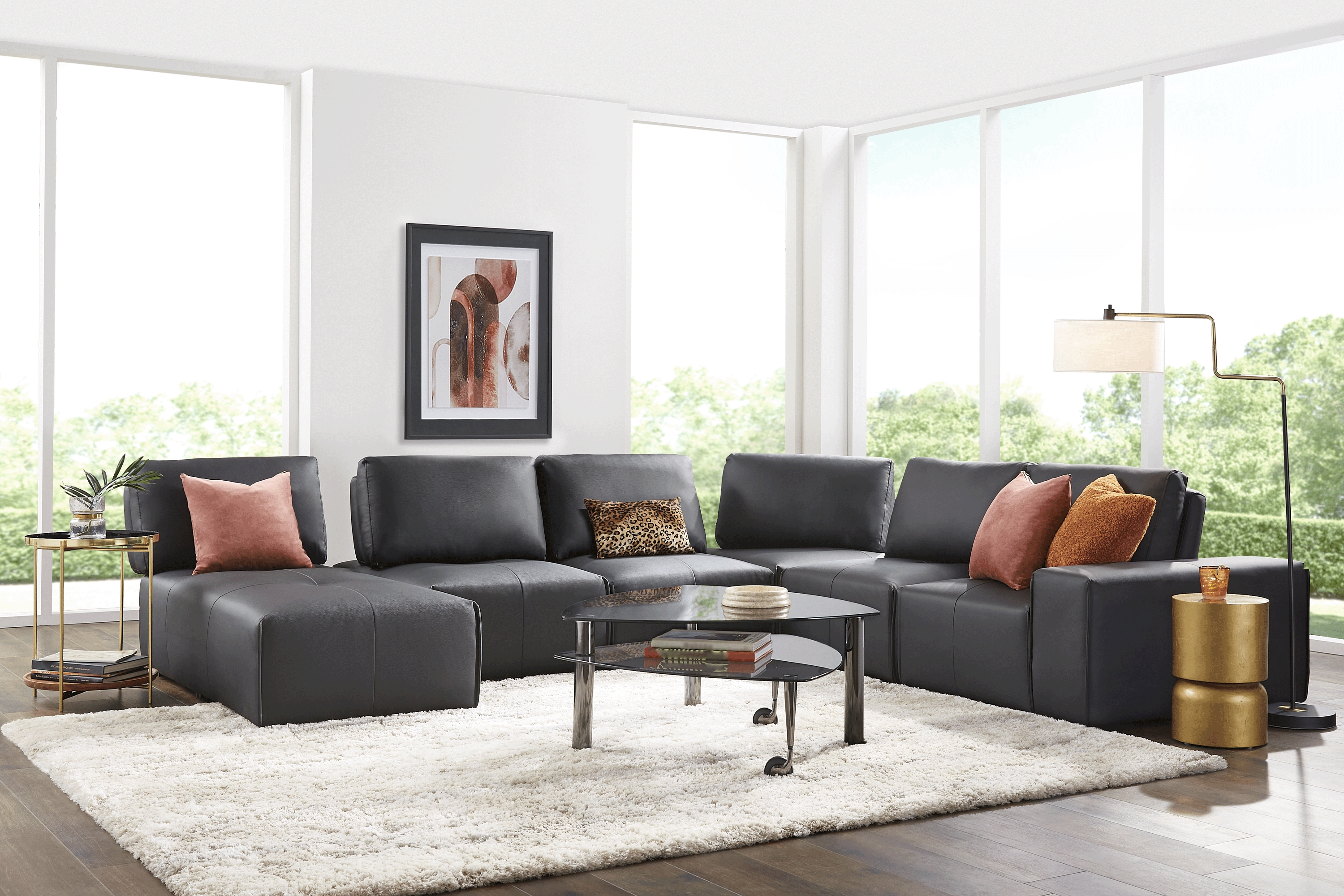 Davis Park Black 6 Pc Sectional - Thumbnail - Image 2