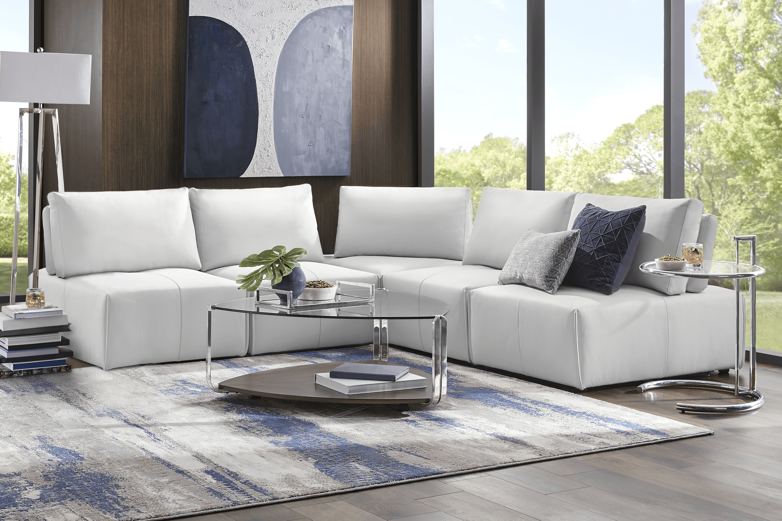 Davis Park Platinum 5 Pc Sectional - Thumbnail - Image 2