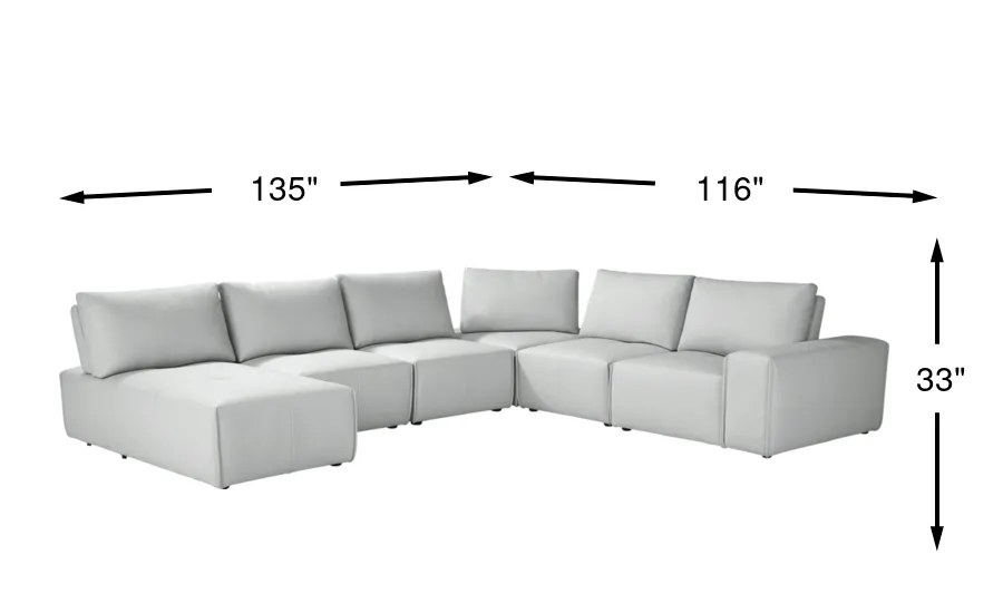 Davis Park Platinum Beige Polyurethane Fabric 6 Pc Right Arm Chair