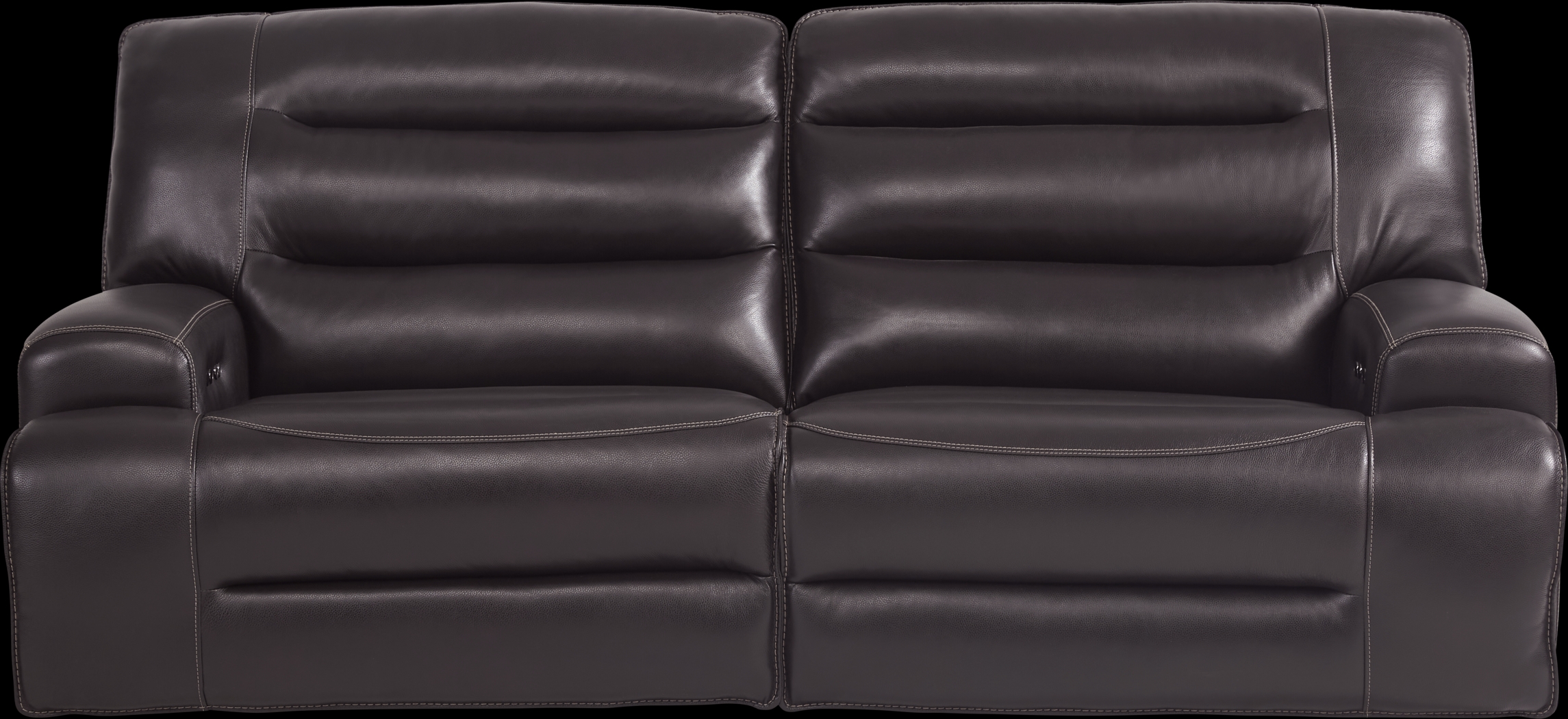 Davoli Black Leather 7 Pc Dual Power Reclining Living Room - Thumbnail - Image 2
