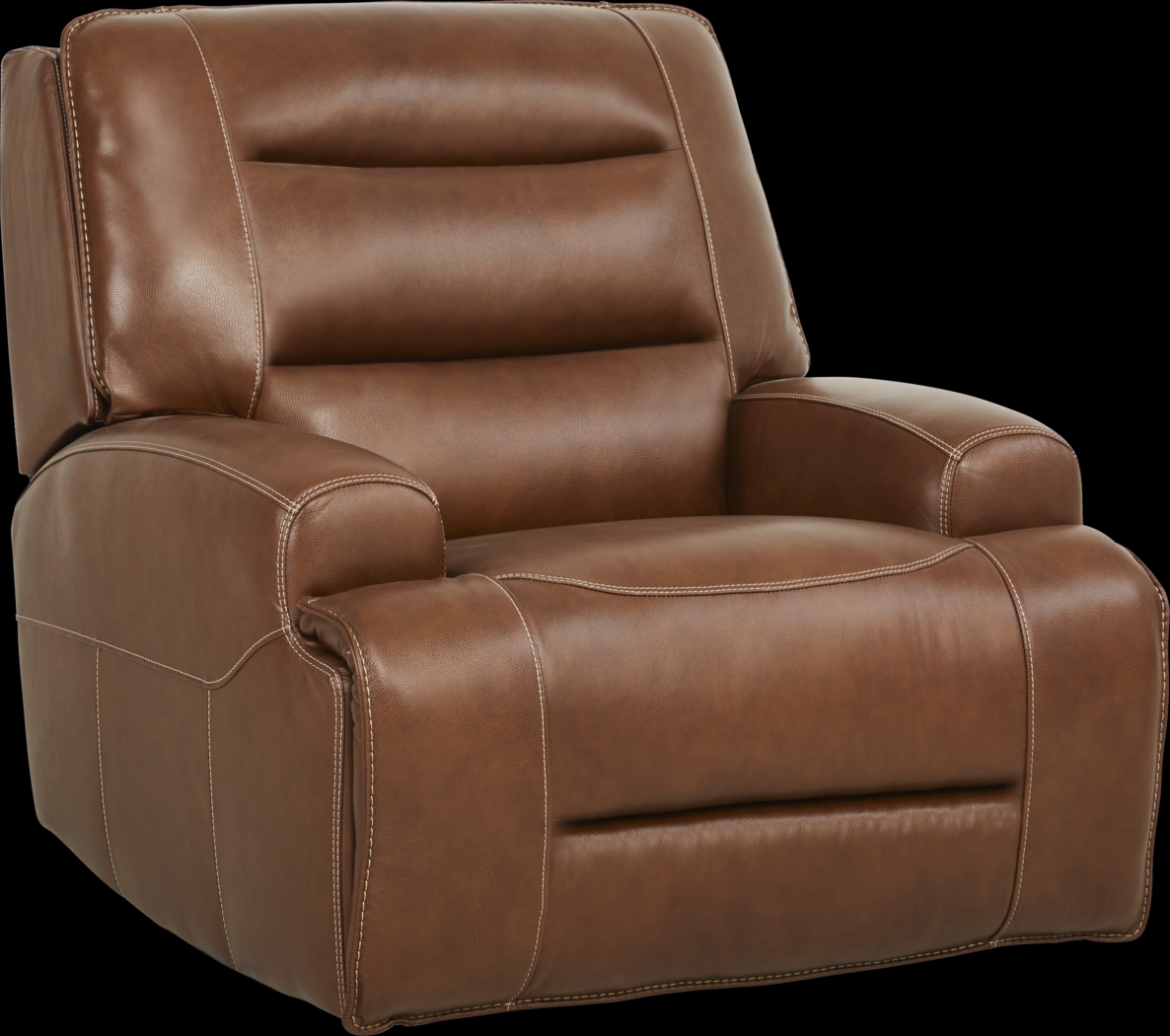 Davoli Caramel Leather 8 Pc Dual Power Reclining Living Room - Thumbnail - Image 4