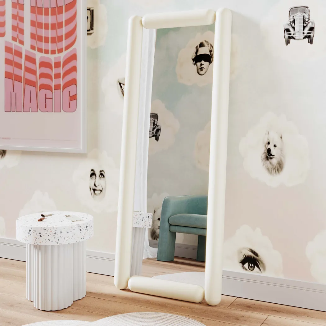 Dawesy Cream Floor Mirror - Thumbnail - Image 2