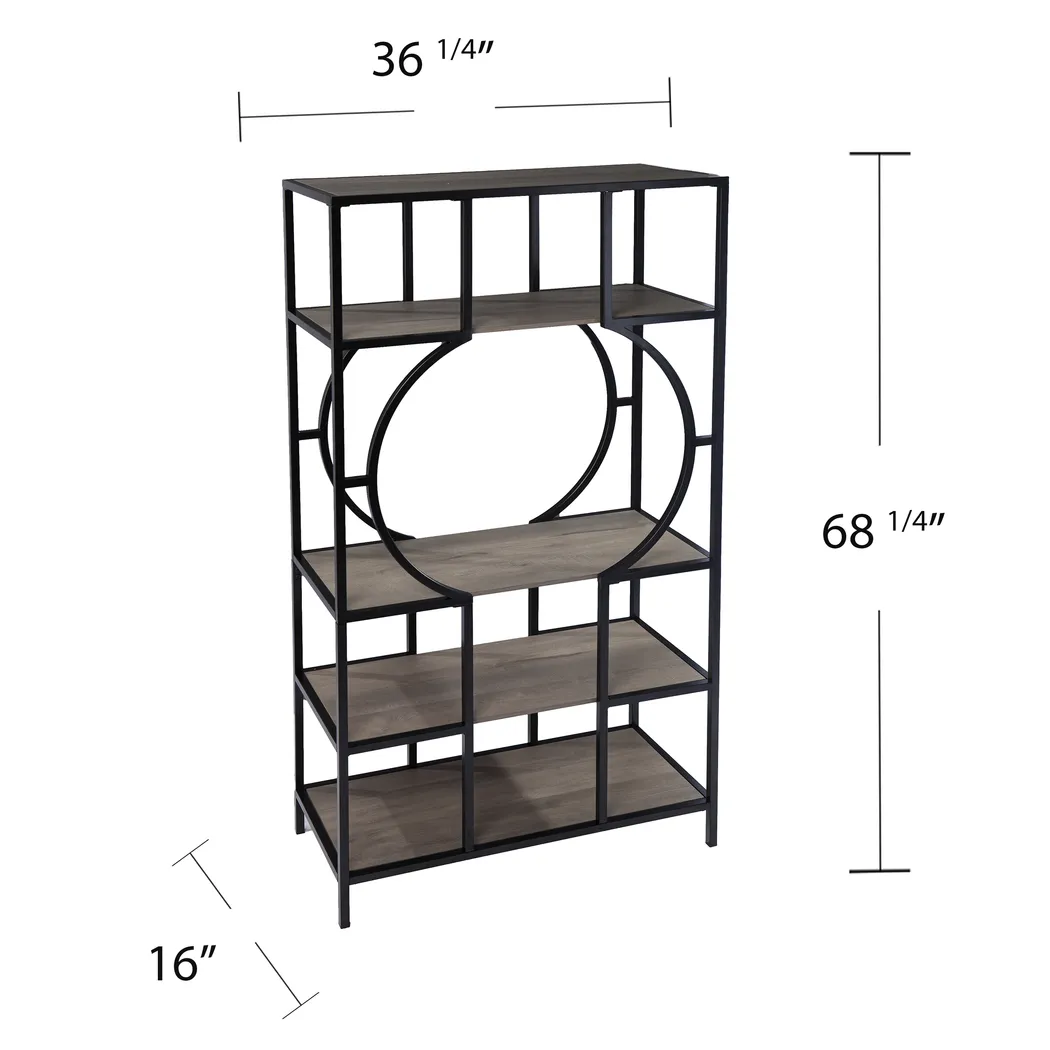 Dawnadele Black Bookcase - Image 6